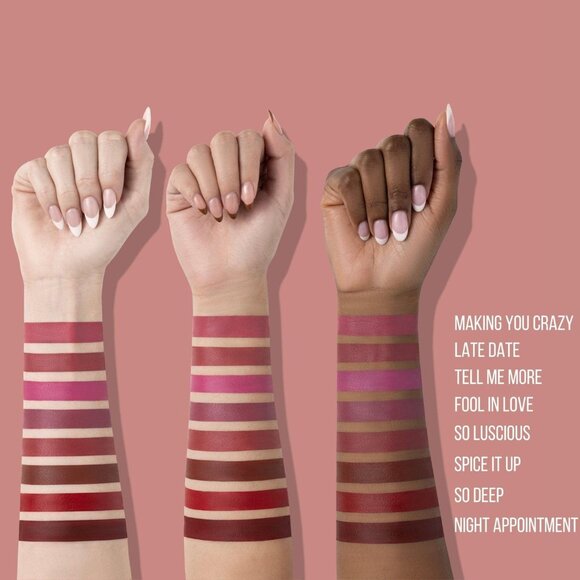 Beauty Creations Tease Me Soft Matte Lipstick Set of 4 Shades Face makeup Lips - Picture 3 of 7